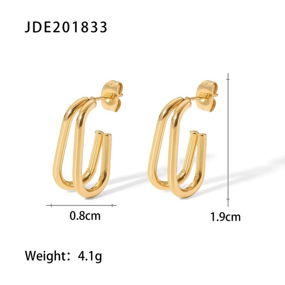18K Gold Plated Earrings - Picture 5 of 6
